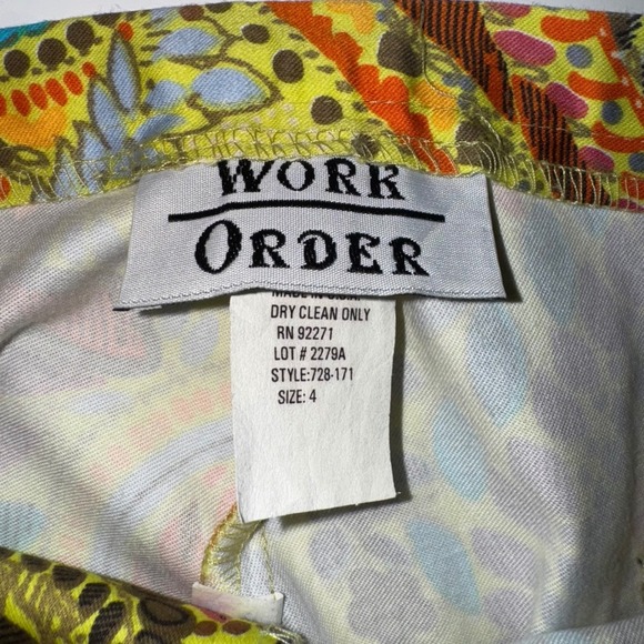 Women's Work Order Paisley Print Dress Pants - Picture 3 of 3